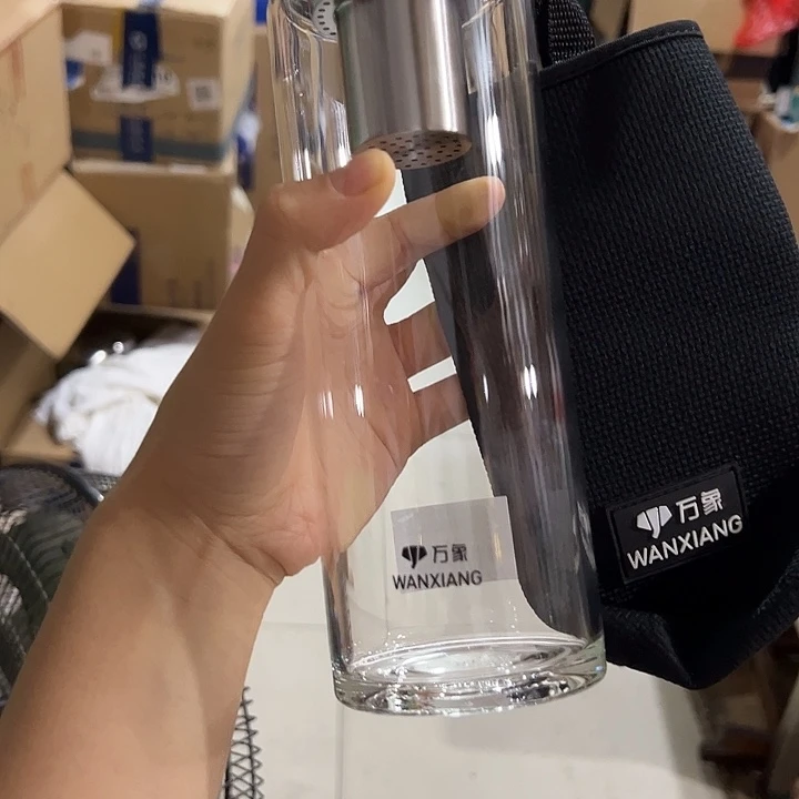 万象U4s单层烫手玻璃杯720玻璃杯➕杯套