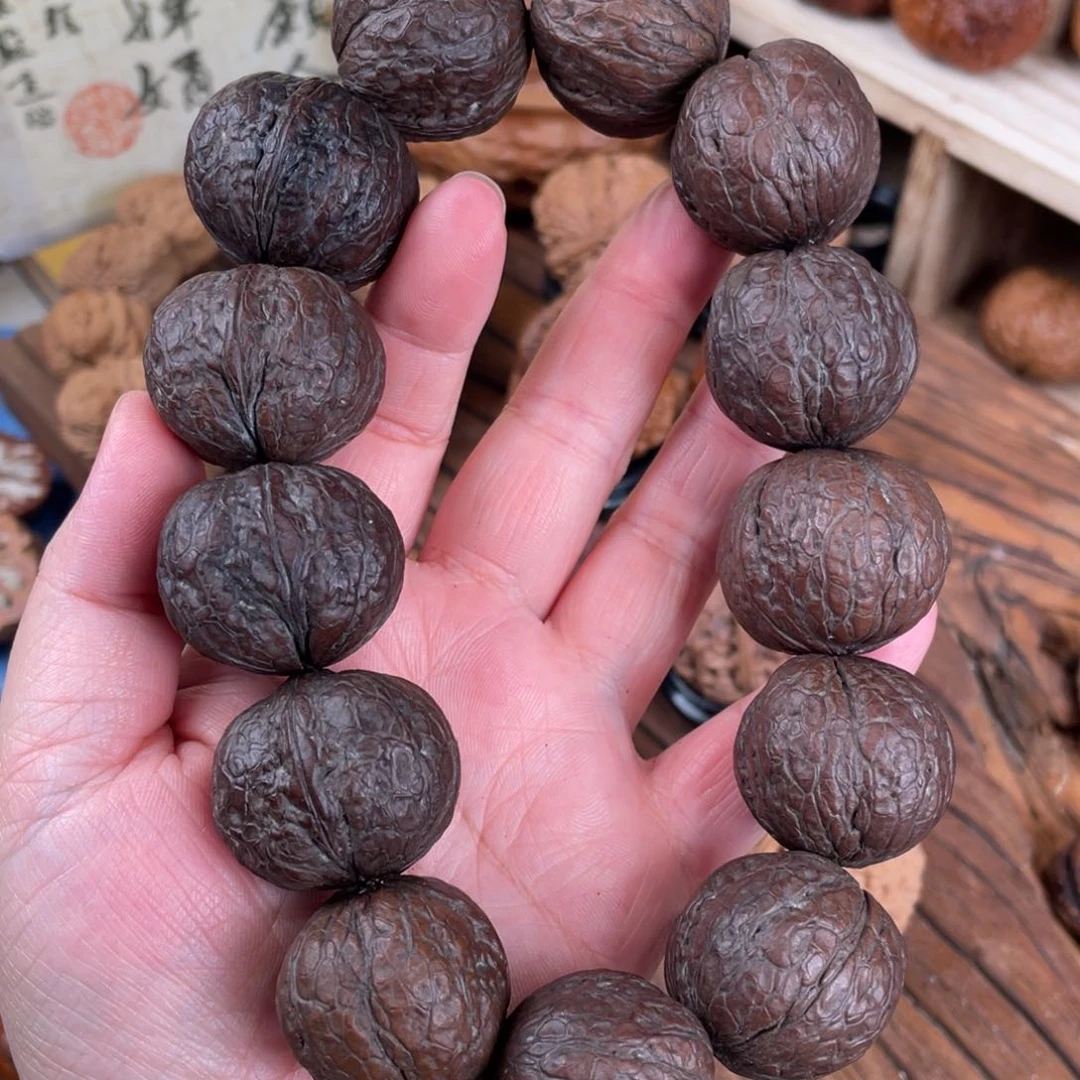 文玩核桃把件空*赤龙珠13颗