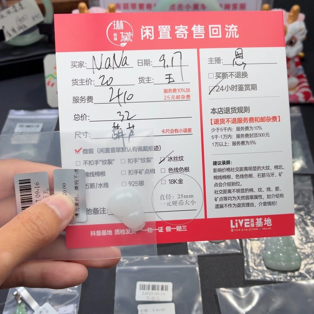 N***A颈饰未镶嵌翡翠天然翡翠