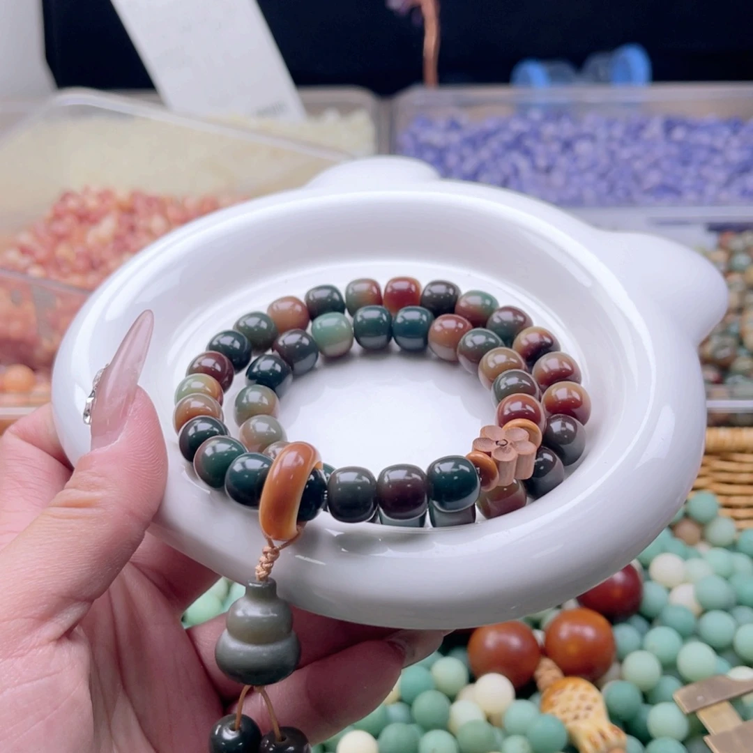 白玉菩提吊坠q10mm120颗。敦煌问天