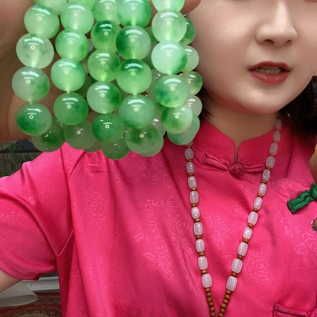 未镶嵌蛇纹石玉手链