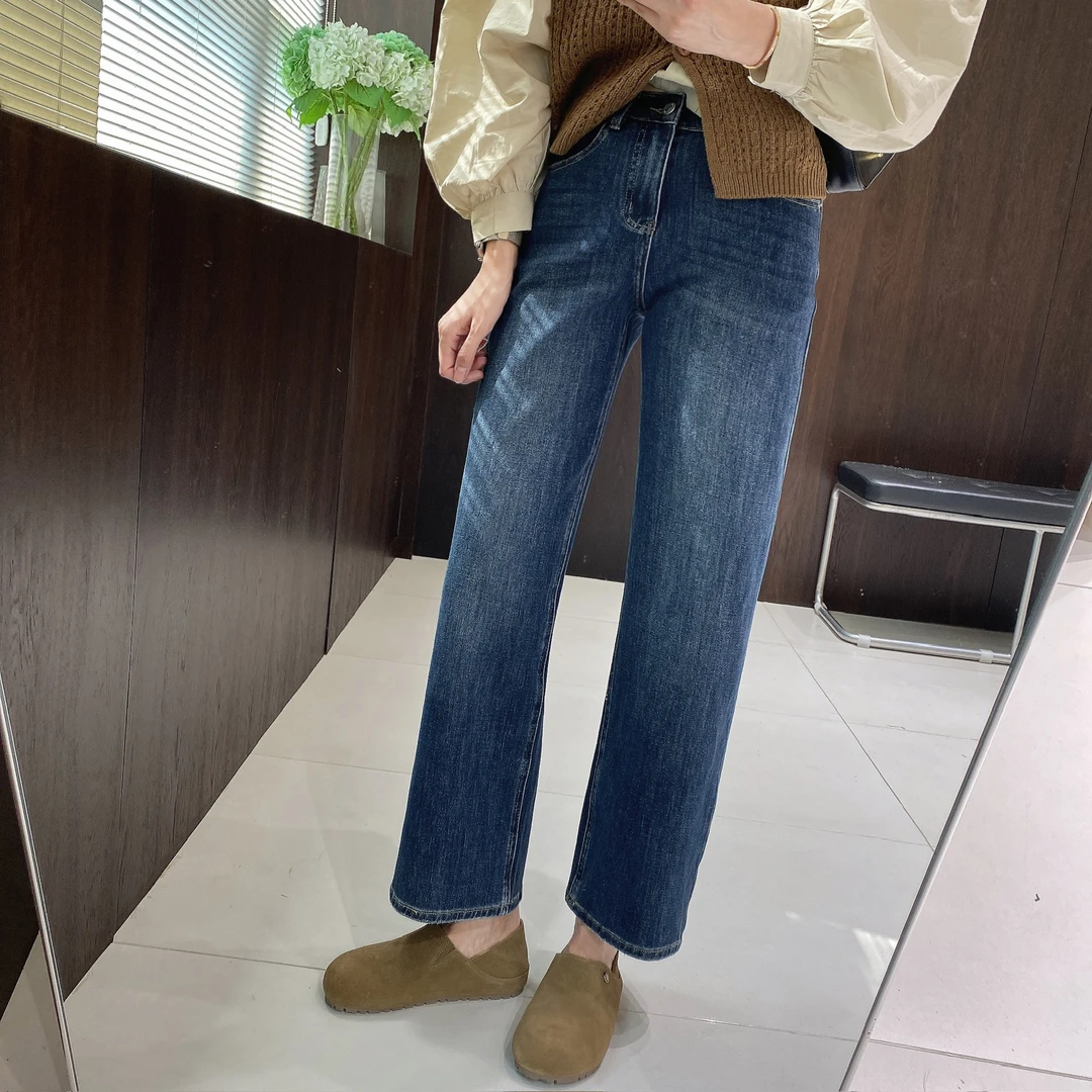 IMFLY金小金自制女装 牛仔裤DYK2805早秋窄版九分直筒女士裤子