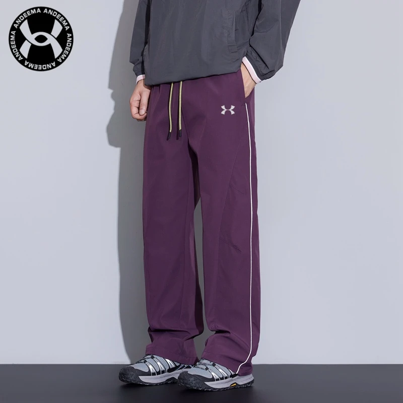 新款春秋季男士高街潮流冲锋工装长裤美式时尚休闲宽松透气裤子