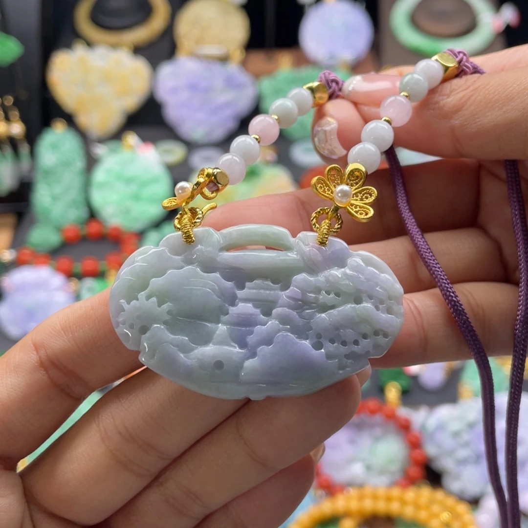 翡翠未镶嵌颈饰代编织