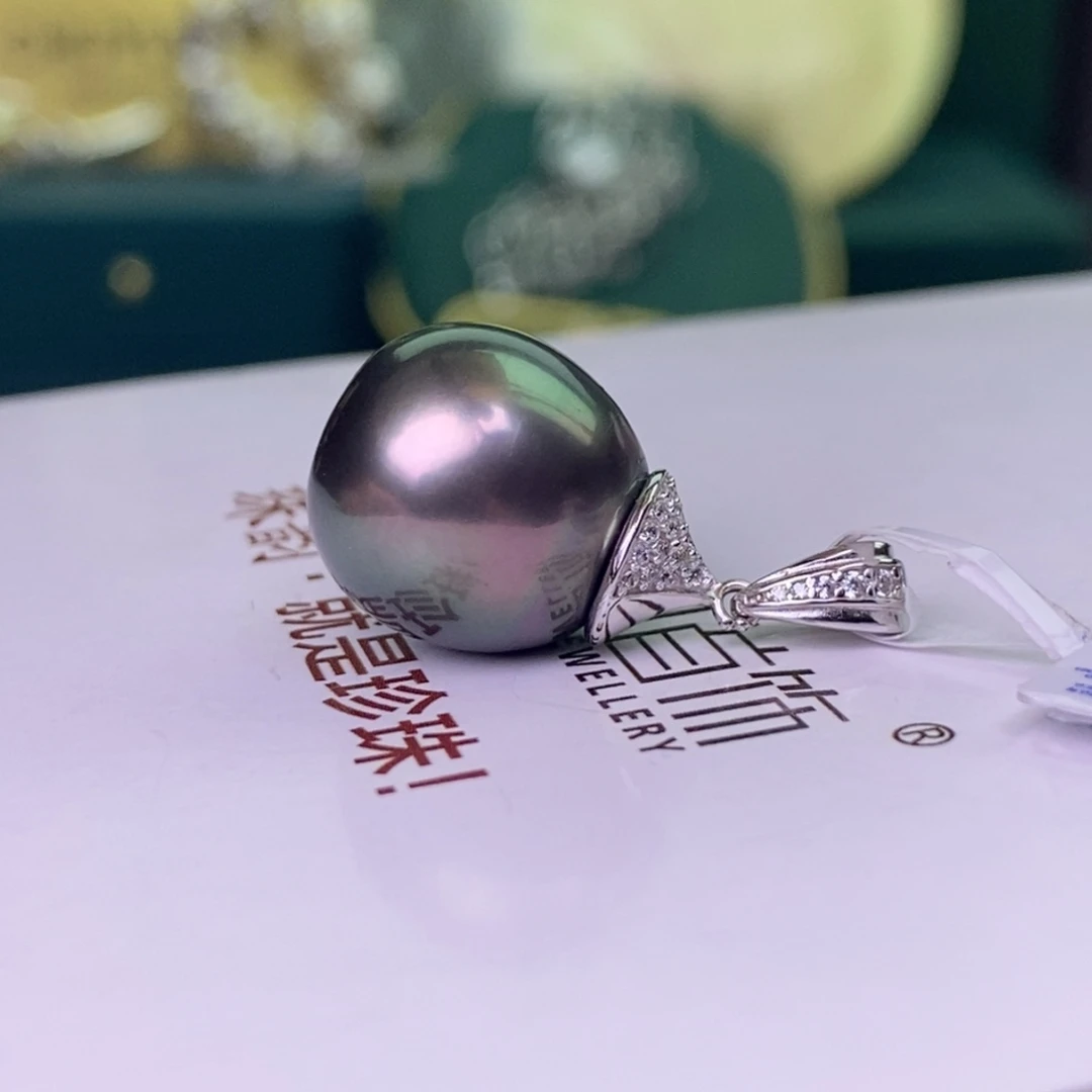 海水珍珠银S925镶嵌颈饰