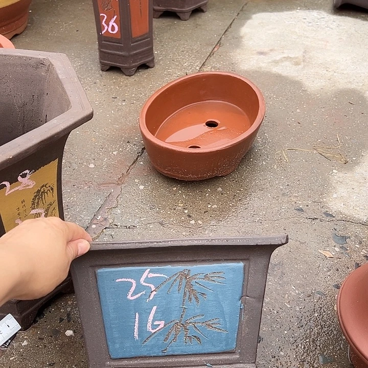 紫砂花盆，透气花盆