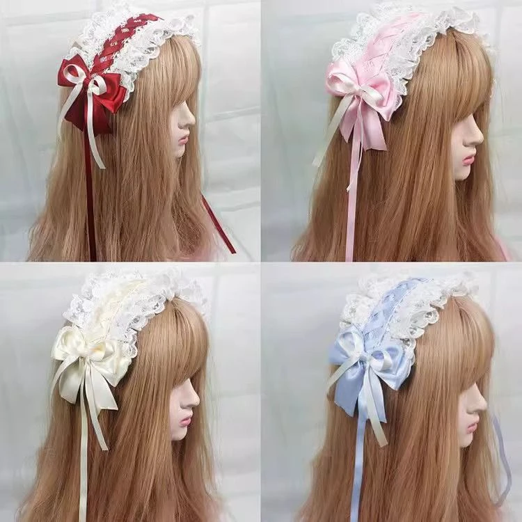 【8931人收藏】lolita发带洛丽塔头饰四时花发饰Lolita可爱蝴蝶百