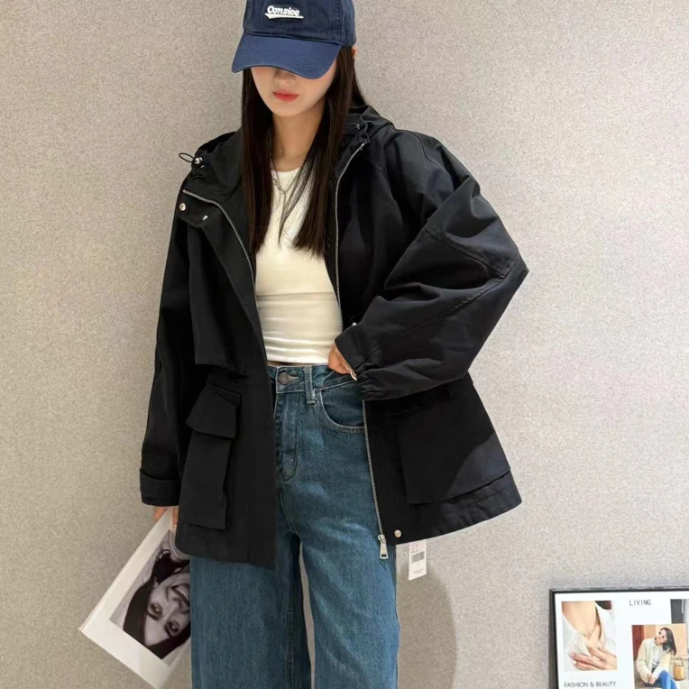 邹先森0603-29 秋季新款韩版宽松超火风衣女时尚炸街外套潮