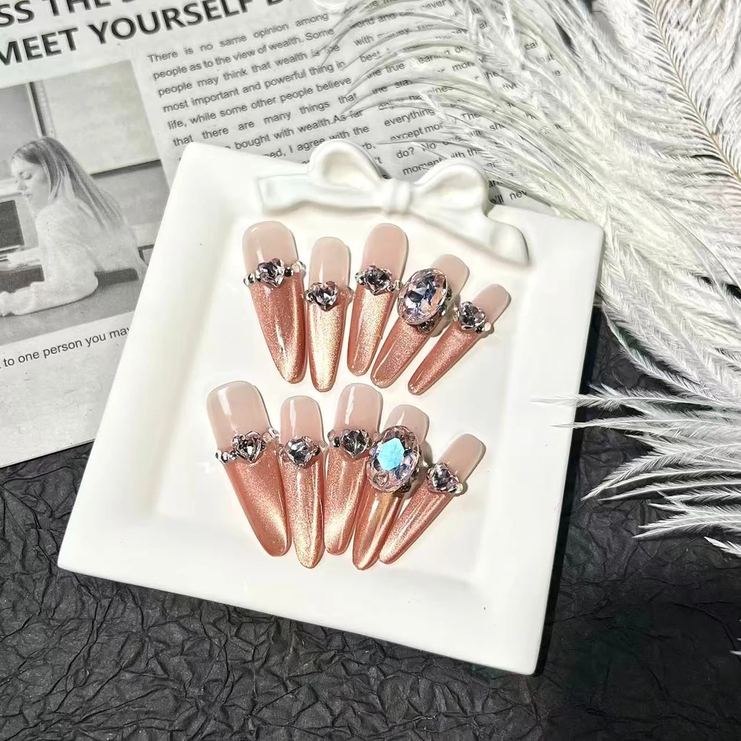 【一秒心动】高级感气质显白猫眼纯手工穿戴甲