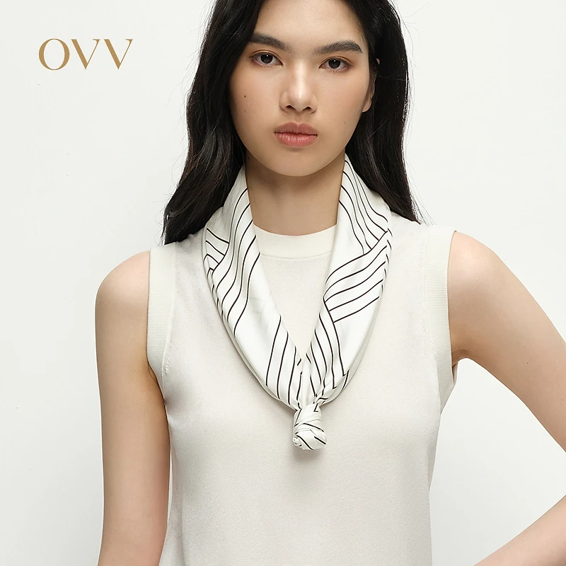 OVV2025春夏新款16MM斜纹真丝素雅正方形柔滑丝巾GZDAJ15003A