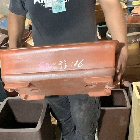 紫砂花盆手工艺品