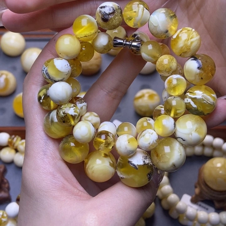 裸石琥珀未镶嵌塔链