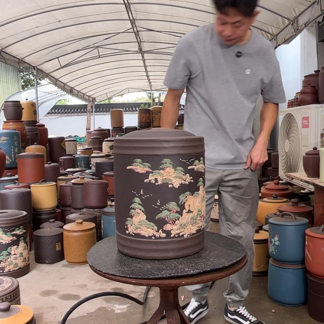 紫砂茶叶罐12 饼茶叶罐