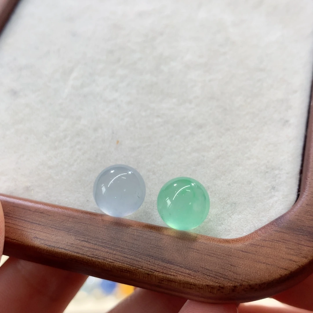 翡翠散珠高冰玻璃卡9.5-9.7