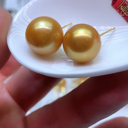 淡水珍珠耳饰银S925镶嵌