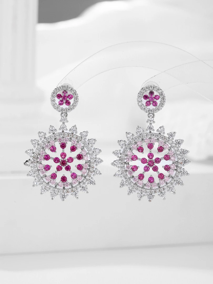 合金合成锆石耳饰 4701高级轻奢时尚气质耳环