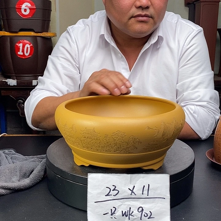 紫砂花盆货号一只WK902