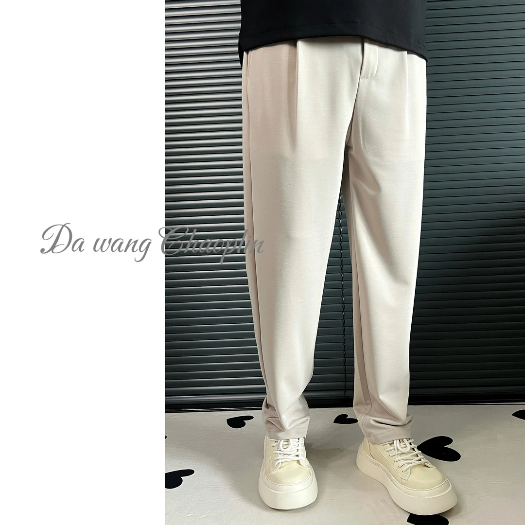 Da'wang轻肤裸感！夏季兰精莫代尔亲肤极简风休闲宽松直筒裤