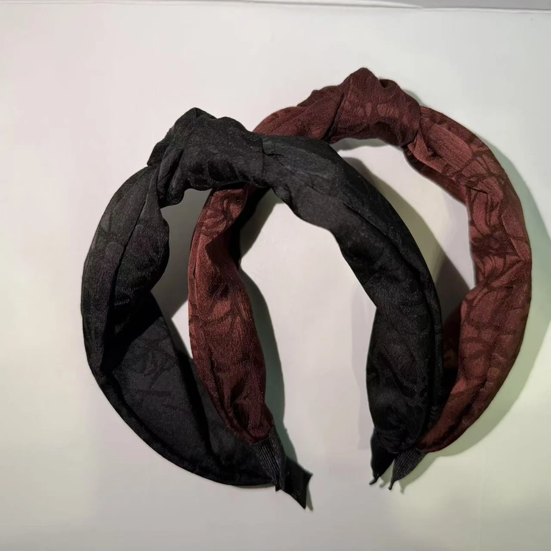 龟裂纹爆款国风双层打结发箍新中式时尚复古百搭宽边头箍修饰脸型