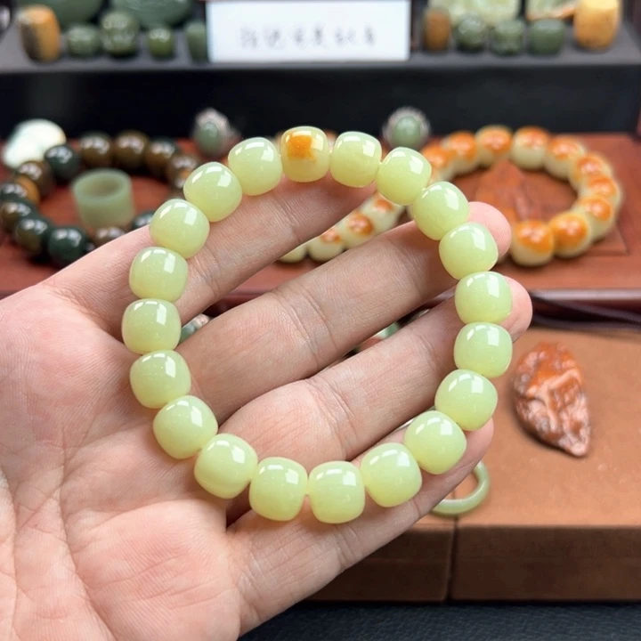 手链未镶嵌岫岩河磨玉（透闪石质玉）E**E