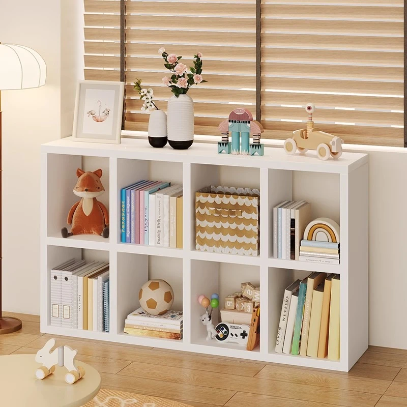 格子柜钢制格子柜幼儿园儿童铁皮书架书柜自由组合八格收纳储物柜