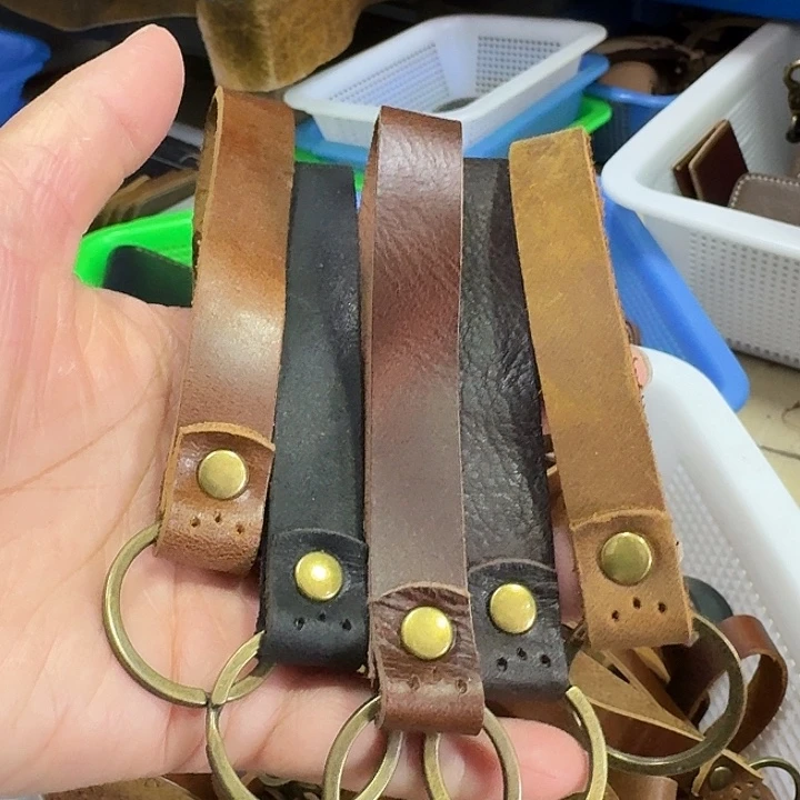 178头层牛皮钥匙扣五个