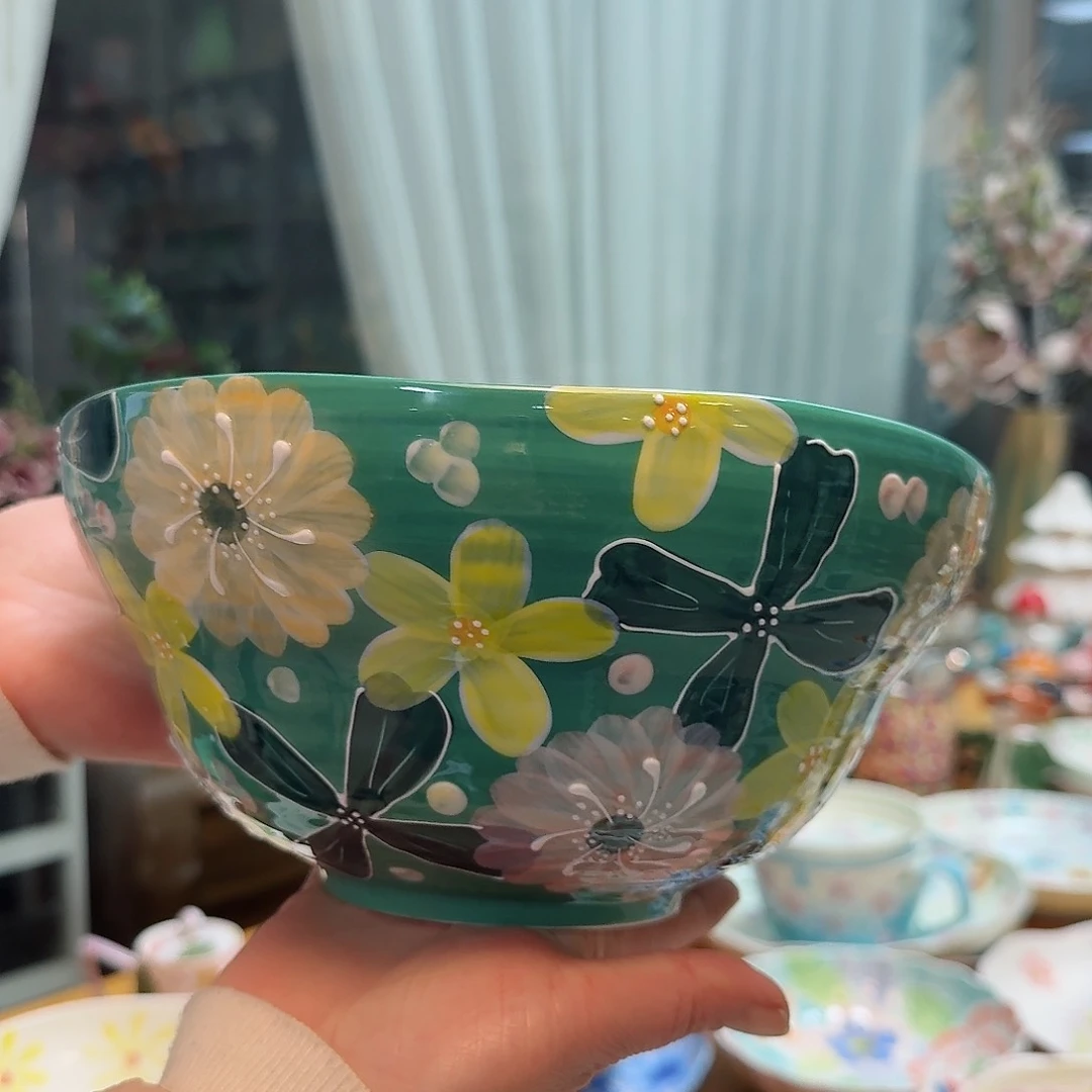 瓷8.5英寸花海葫芦汤碗一只