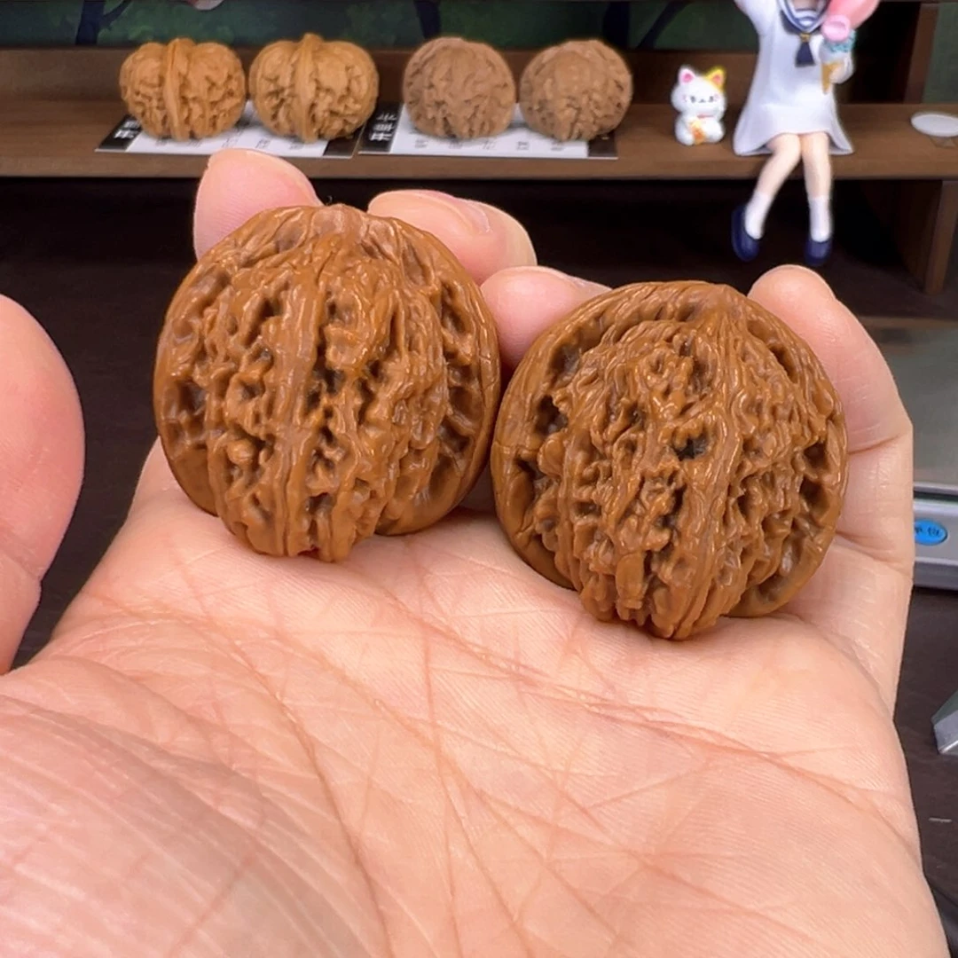 文玩核桃把件四座楼手捻35