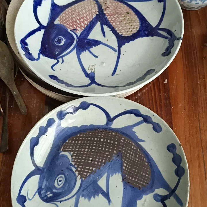 摆件青花陶瓷摆件青花陶瓷摆件青花陶瓷鱼盘