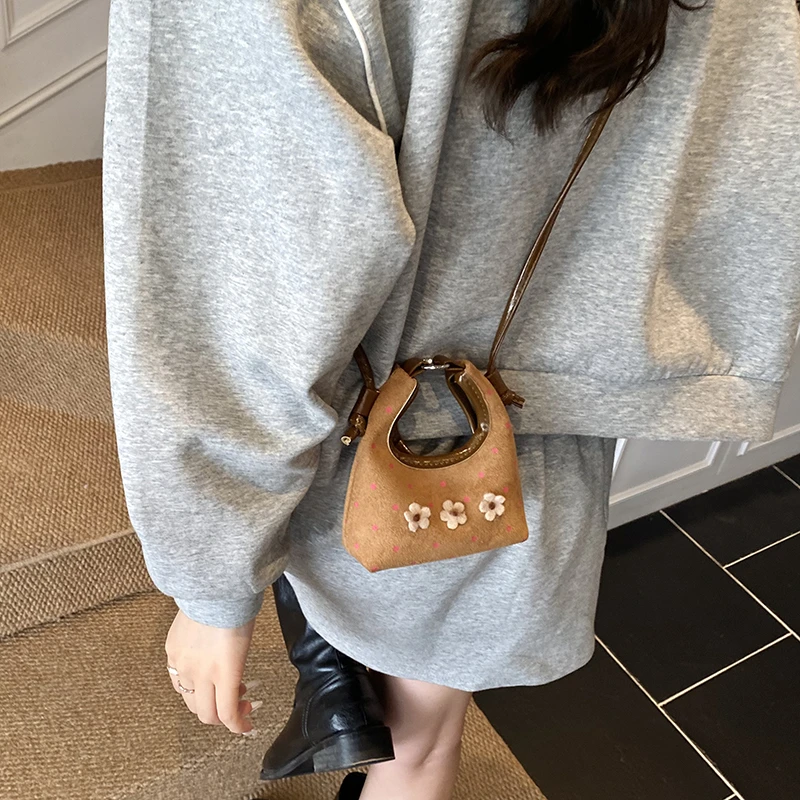 可爱小花卉迷你包包女2025新款小众高级感杂物手提小拎包斜挎包潮