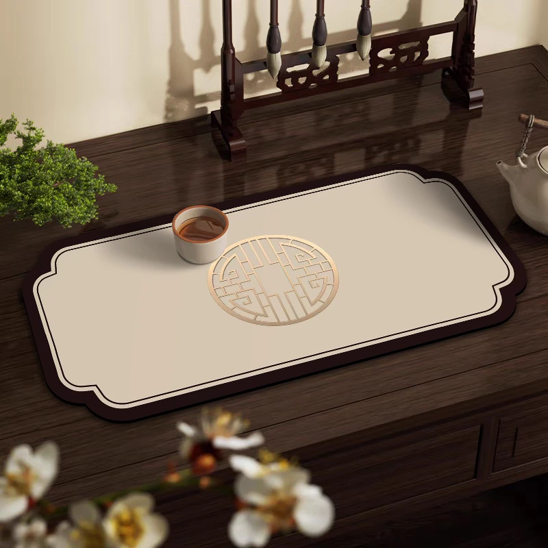 牧信第九代新中式轻奢高级感新中式茶席茶垫沥水垫茶杯垫吸水隔热