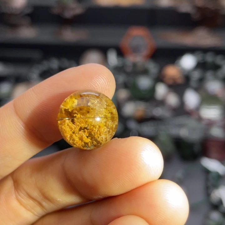 水晶未镶嵌手链黄幽灵单珠定制