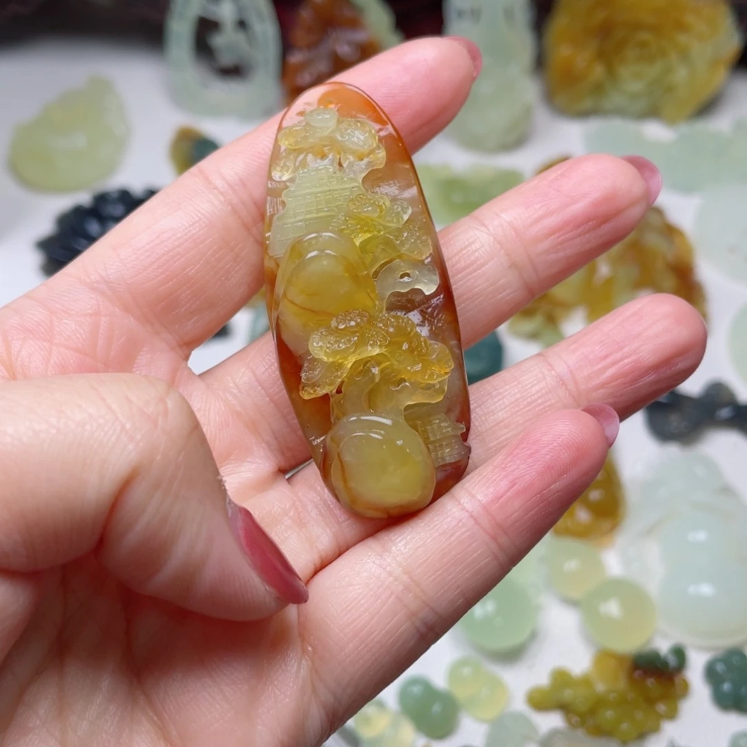 蛇纹石玉颈饰未镶嵌用***9