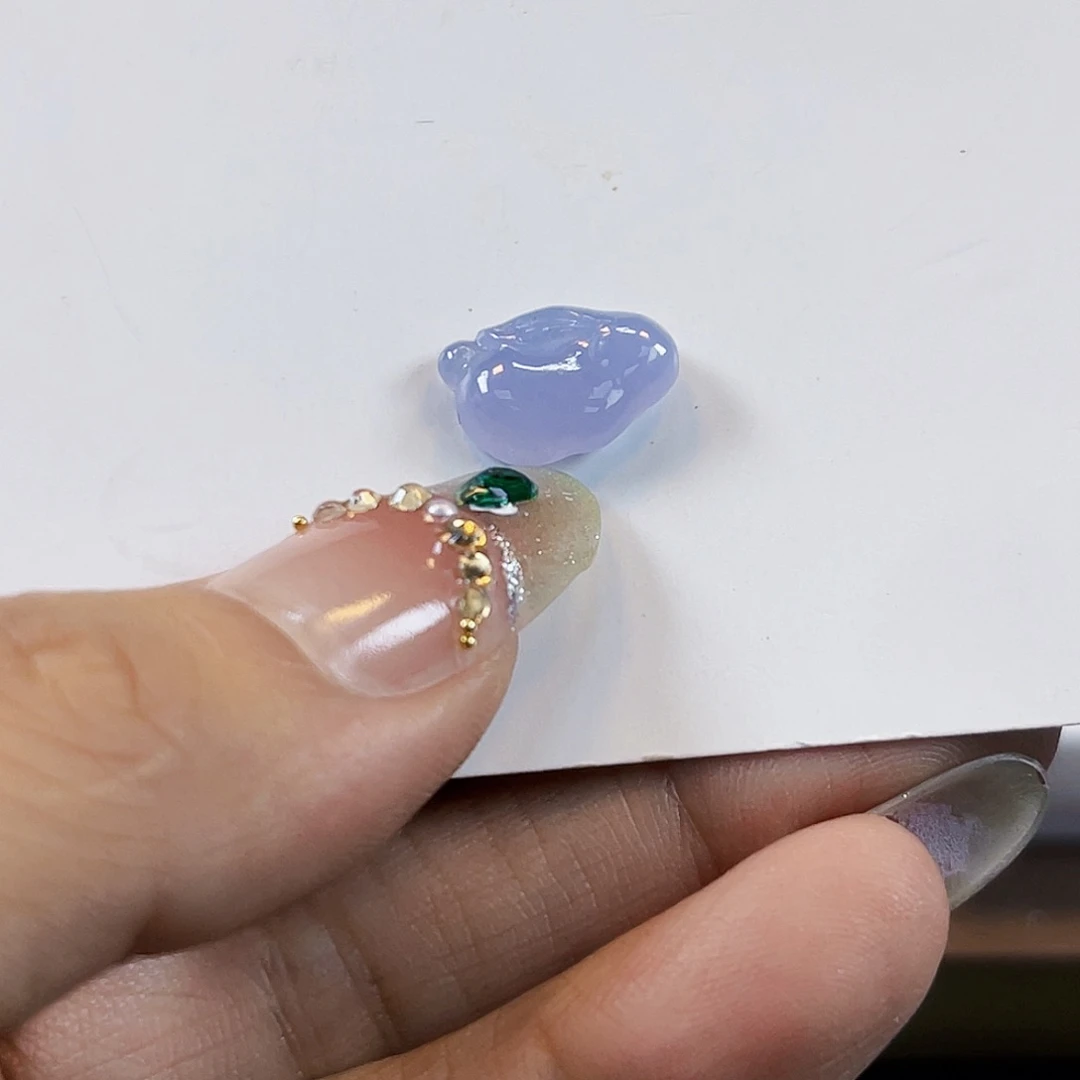 翡翠裸石XN0001浓郁紫罗兰兔子