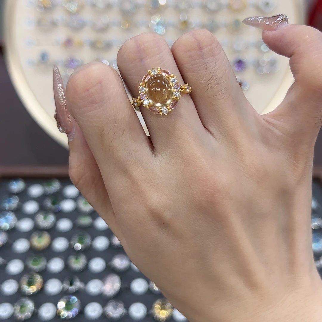 蛇纹石玉银S925镶嵌戒指南*