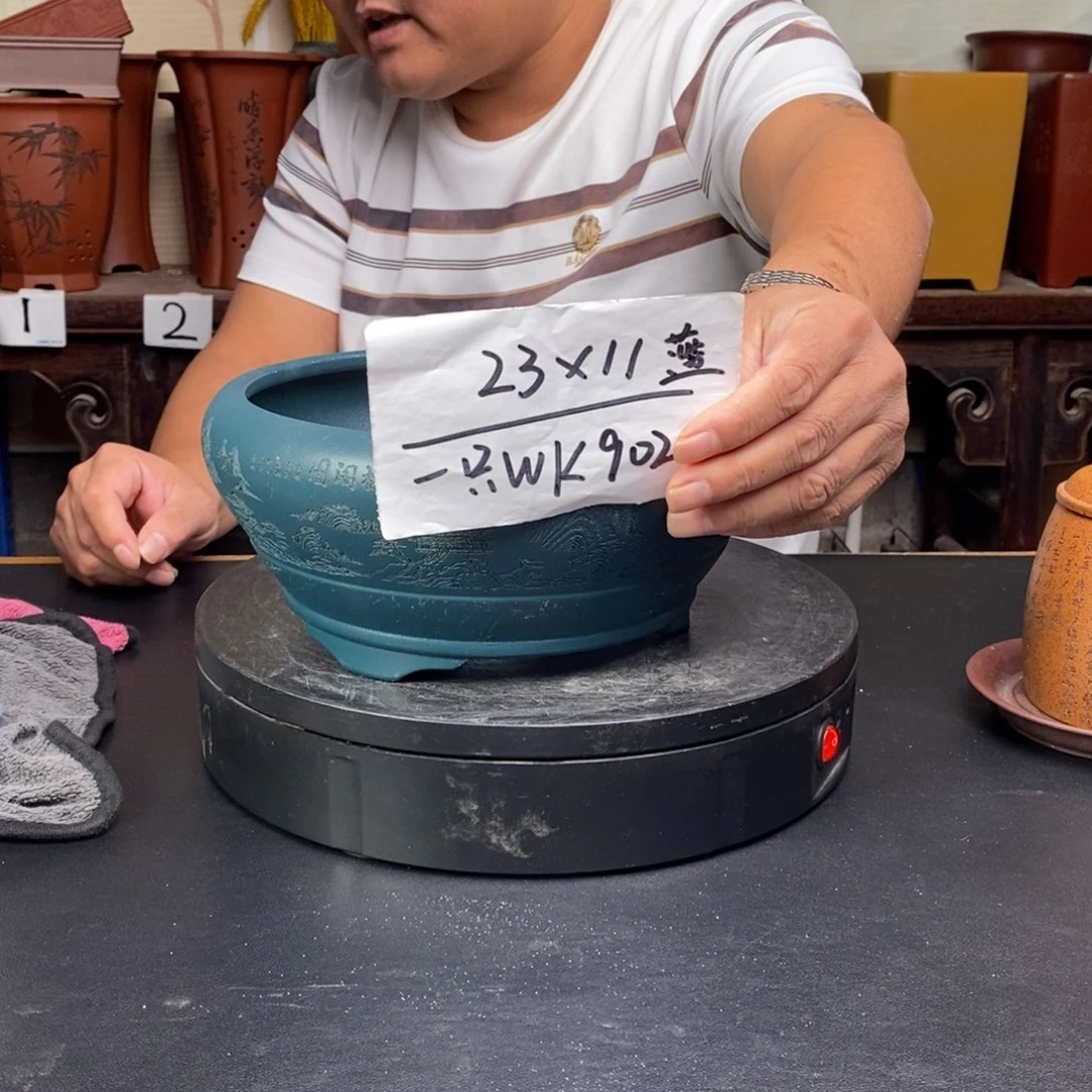 紫砂花盆货号一只WK902