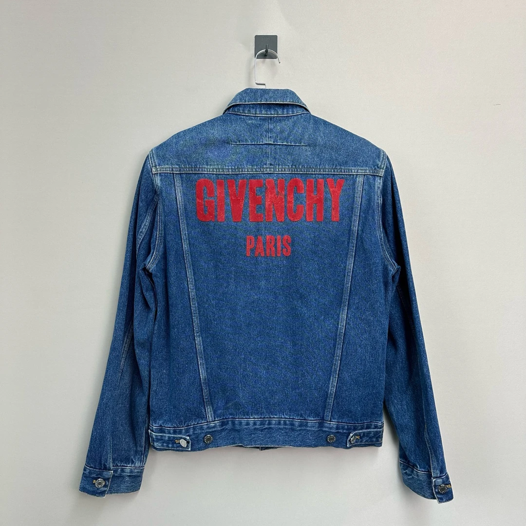 未使用 Givenchy/纪梵希 背后字母印花牛仔夹克/L码/原吊/价11900