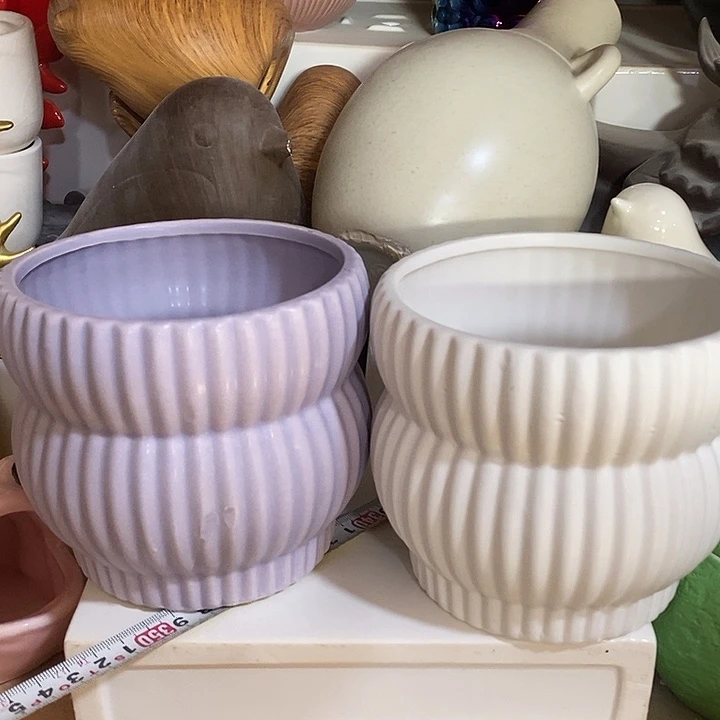陶瓷花盆有孔 瑕疵介意勿拍