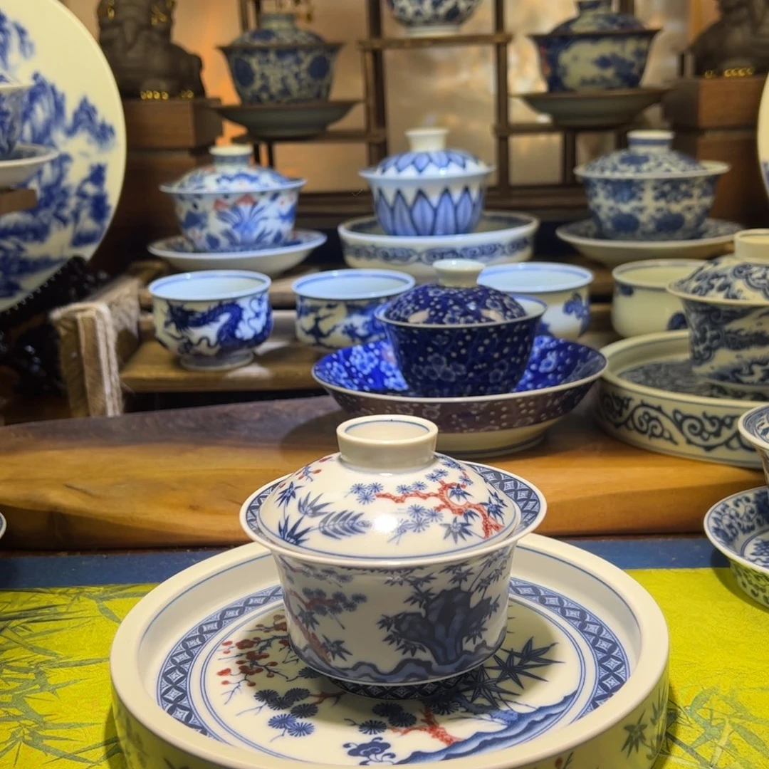 s****景德镇陶瓷松竹梅二才，大壶承