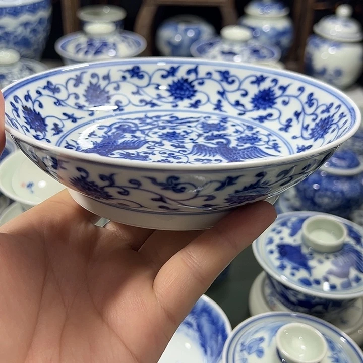 微瑕柴窑缠枝花卉凤凰壶承