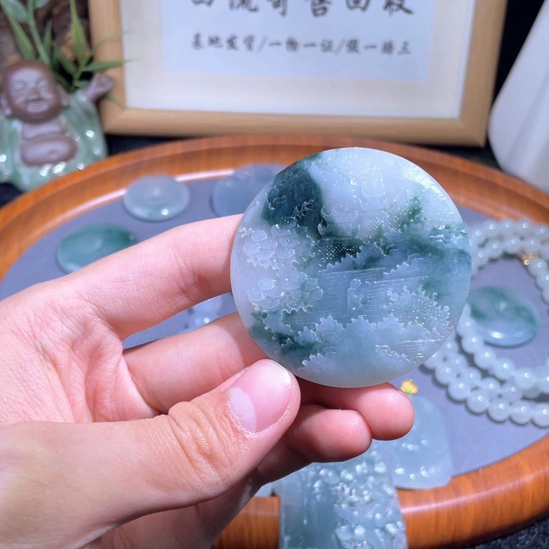 定制翡翠未镶嵌吊坠