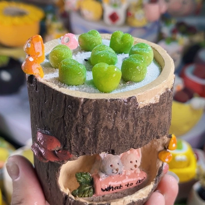 07手工盆八颗翠星连盆带土包邮