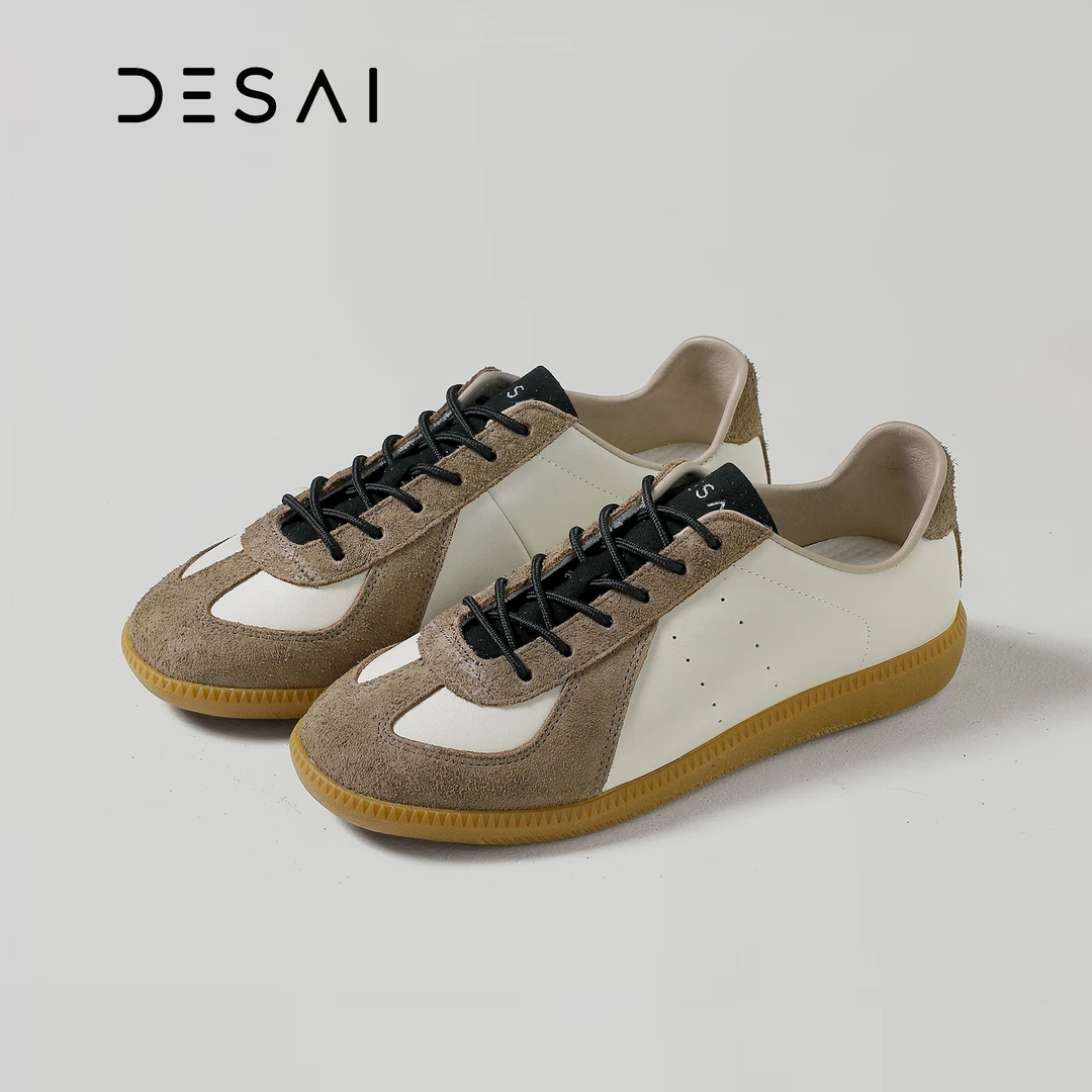 德赛【男女同款】德训鞋平底百搭休闲运动男女同款复古拼色情侣鞋