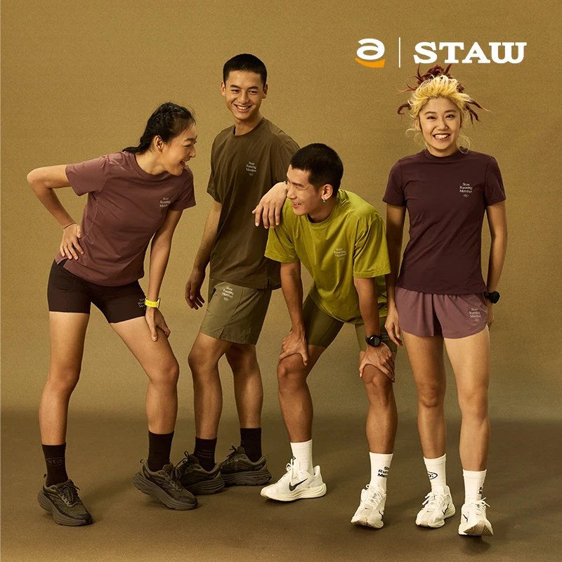 STAW世拓【达人】新款城市运动跑步短袖COOLMAX训练马拉松T恤速干衣