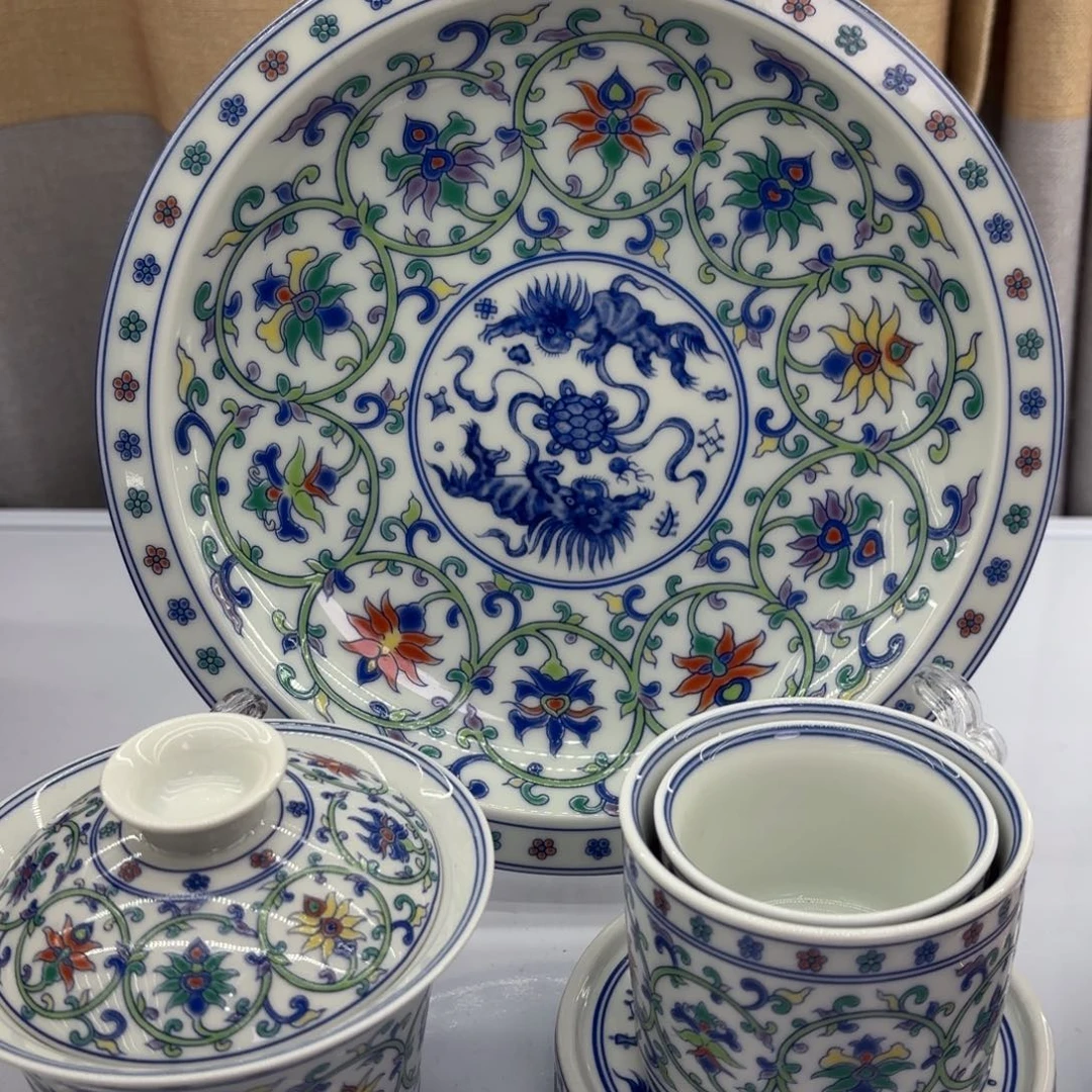 冰***式景德镇陶瓷五件套