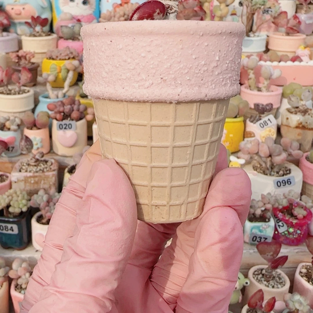 a****T粉色冰淇淋盆口3.5cm
