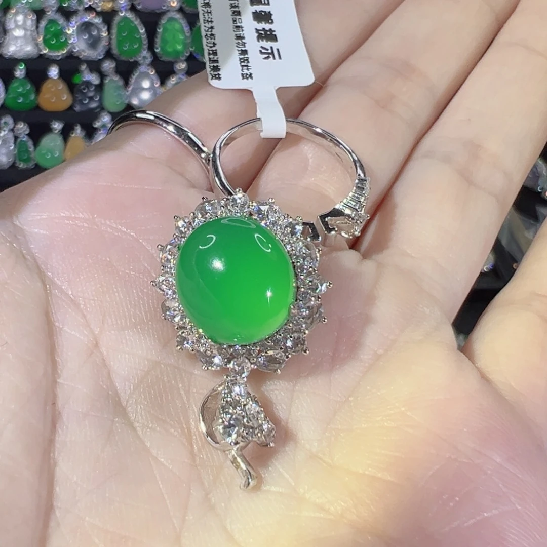 玛瑙/玉髓戒指银S925镶嵌