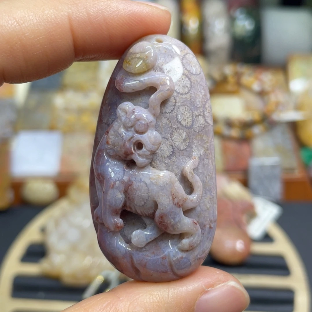 硅化玉未镶嵌颈饰k36