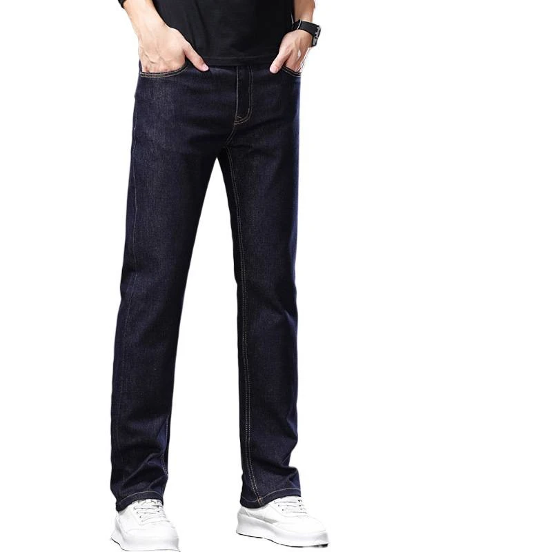 秋季新款潮牌高端欧货百搭休闲牛仔直筒宽松牛仔长裤男士