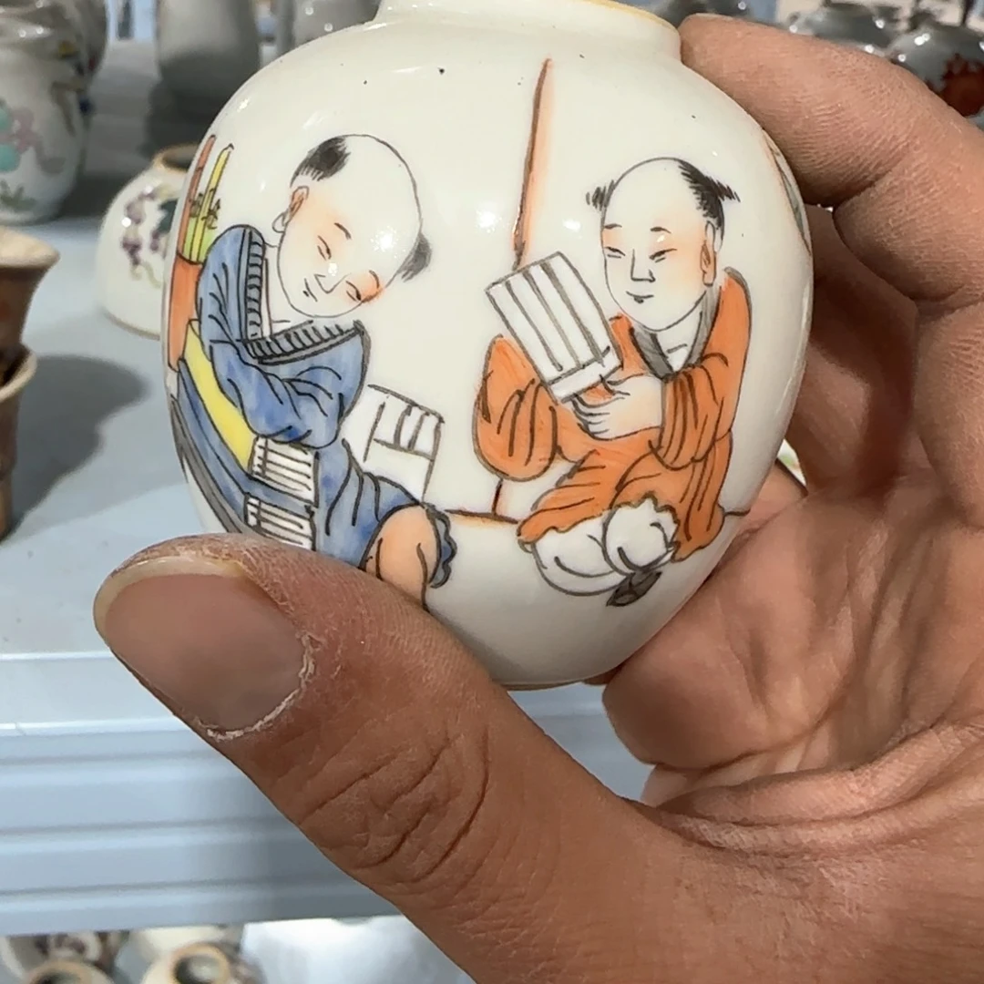 瓷片摆件手绘瓷器全部处理